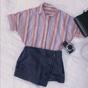 Madewell Multicolored Stripe Button Up